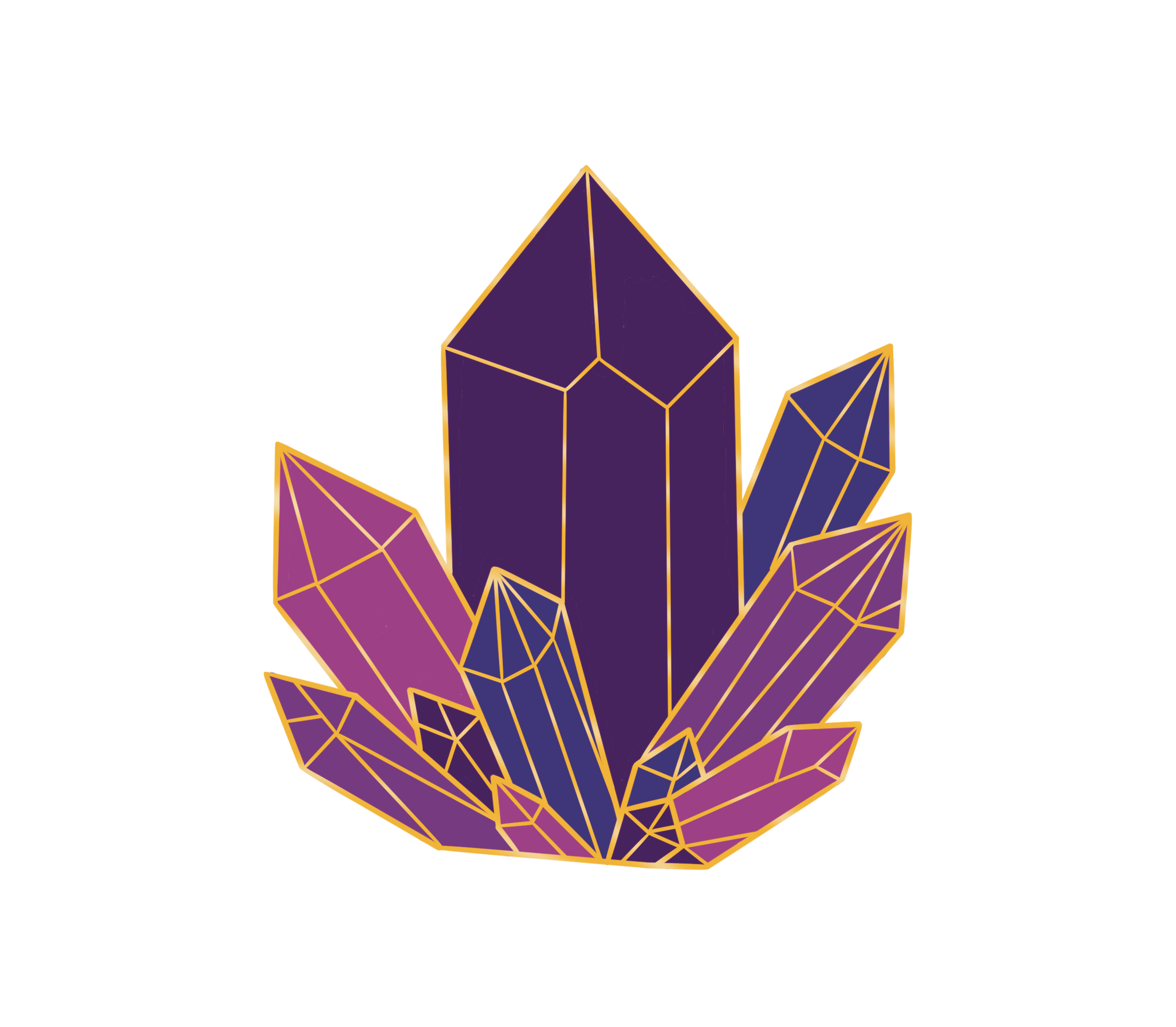 Purple Crystal Pin