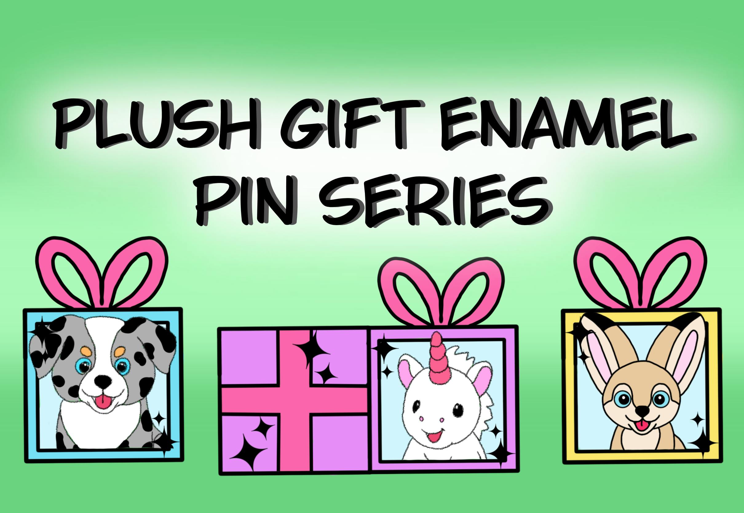Plush gift enamel pin series
