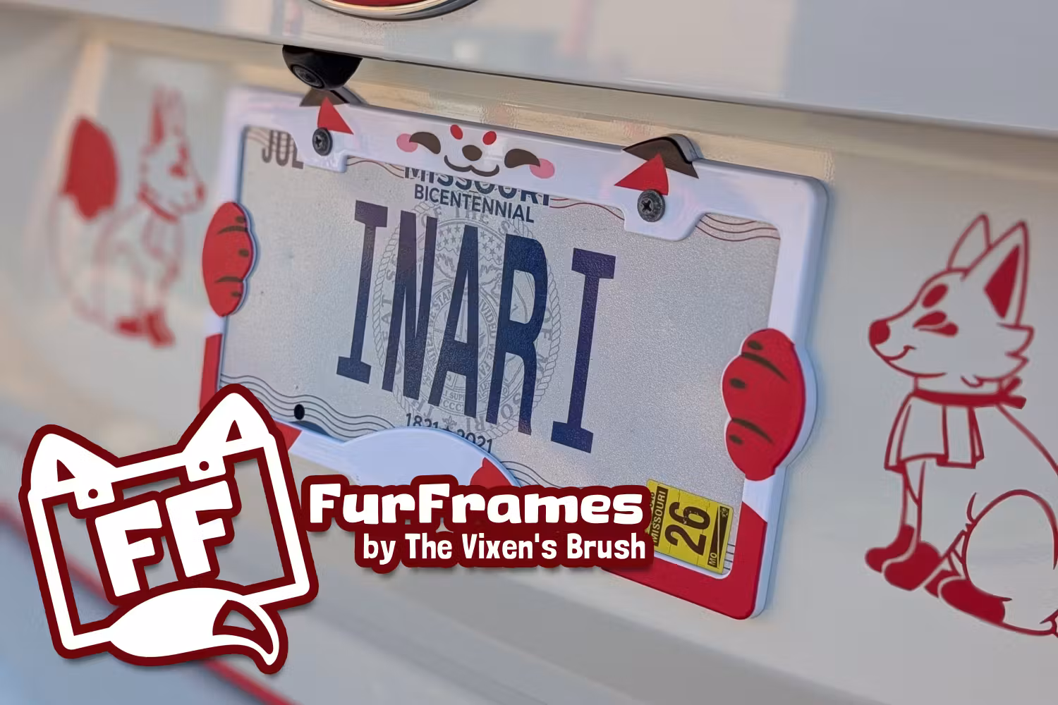 FurFrames: Furry License Plate Frames
