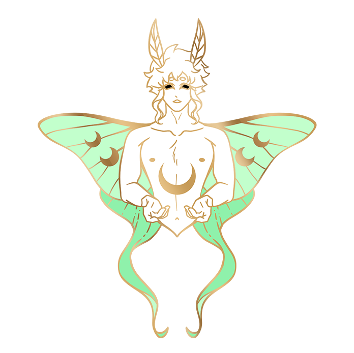 ⏾ Early Bird: Luna Moth Pin