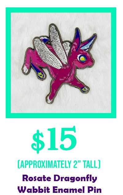 Rosate Dragonfly Wabbit Enamel Pin