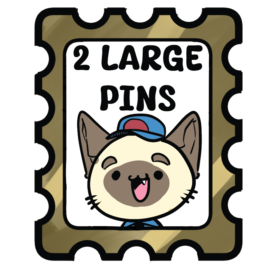 2 large pins