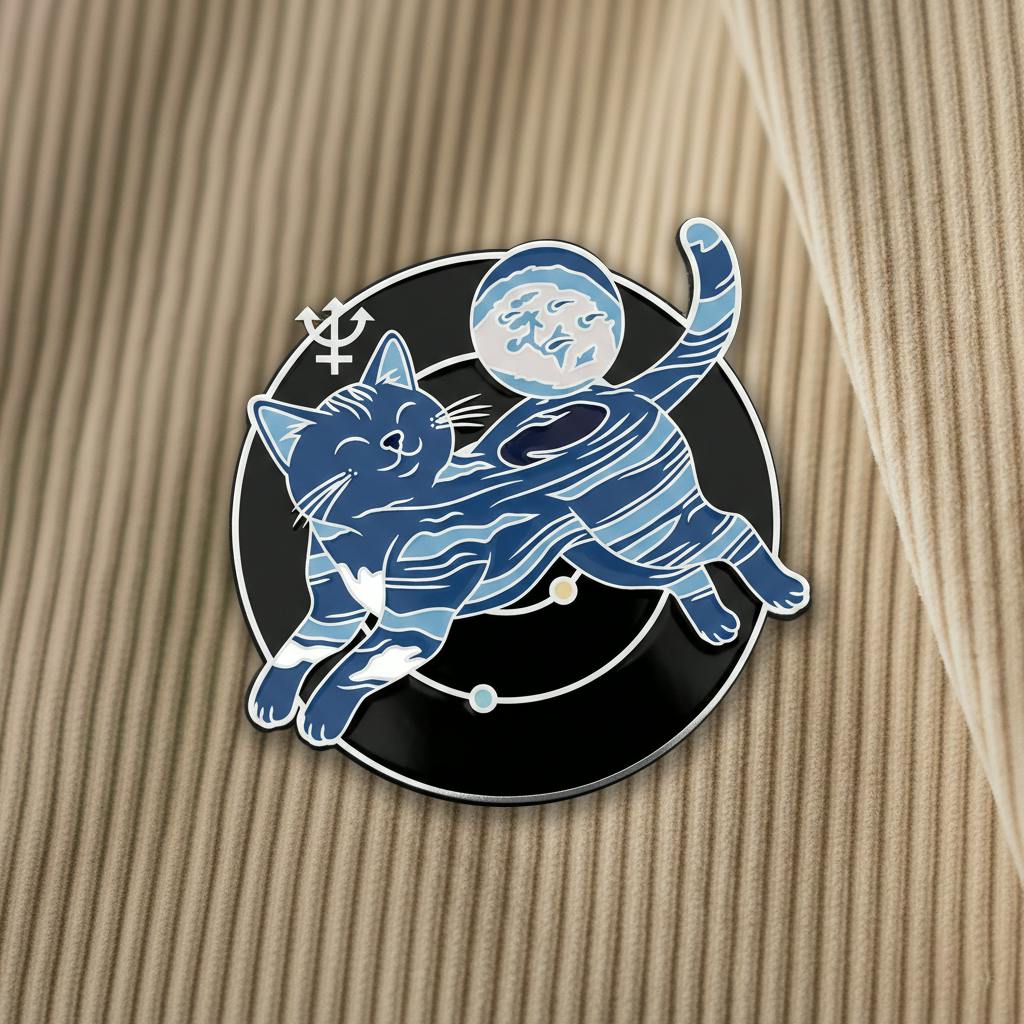 NEW! Neptune Cat Pin