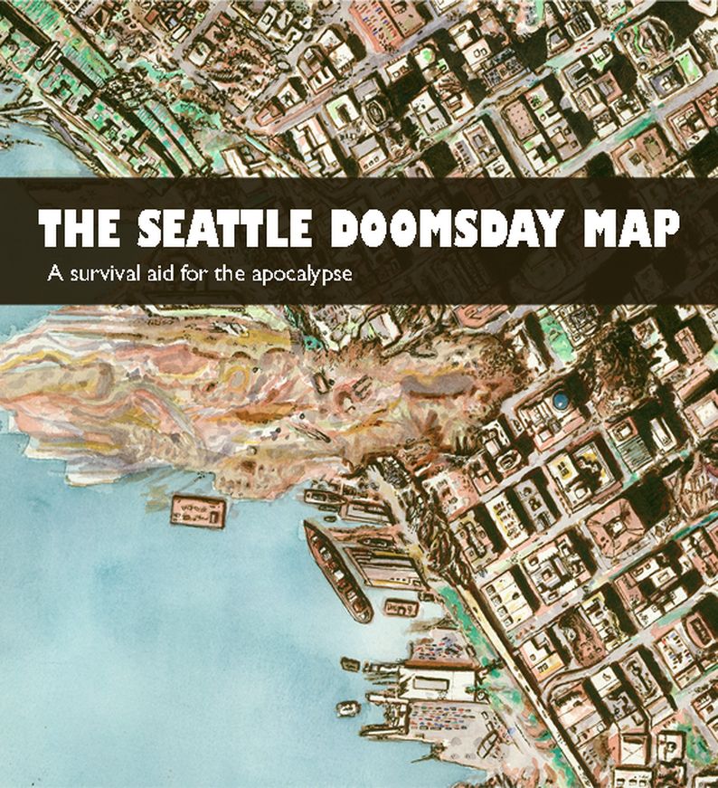 Seattle Doomsday Map poster