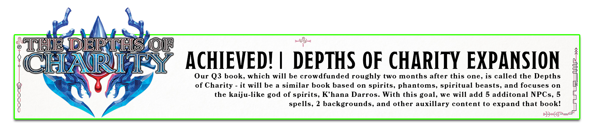 Depths of Charity Expansion