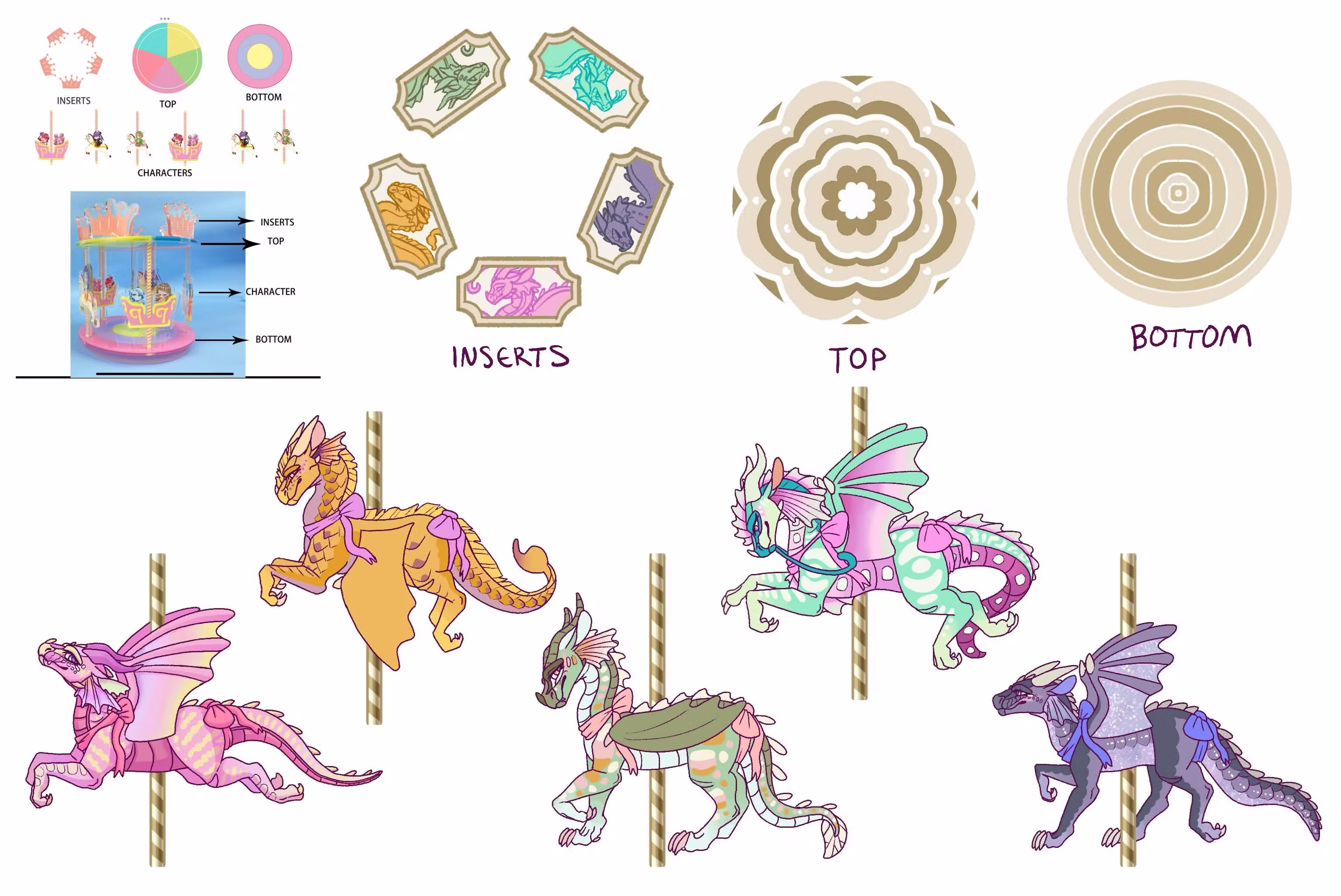 Carousel spinning standee