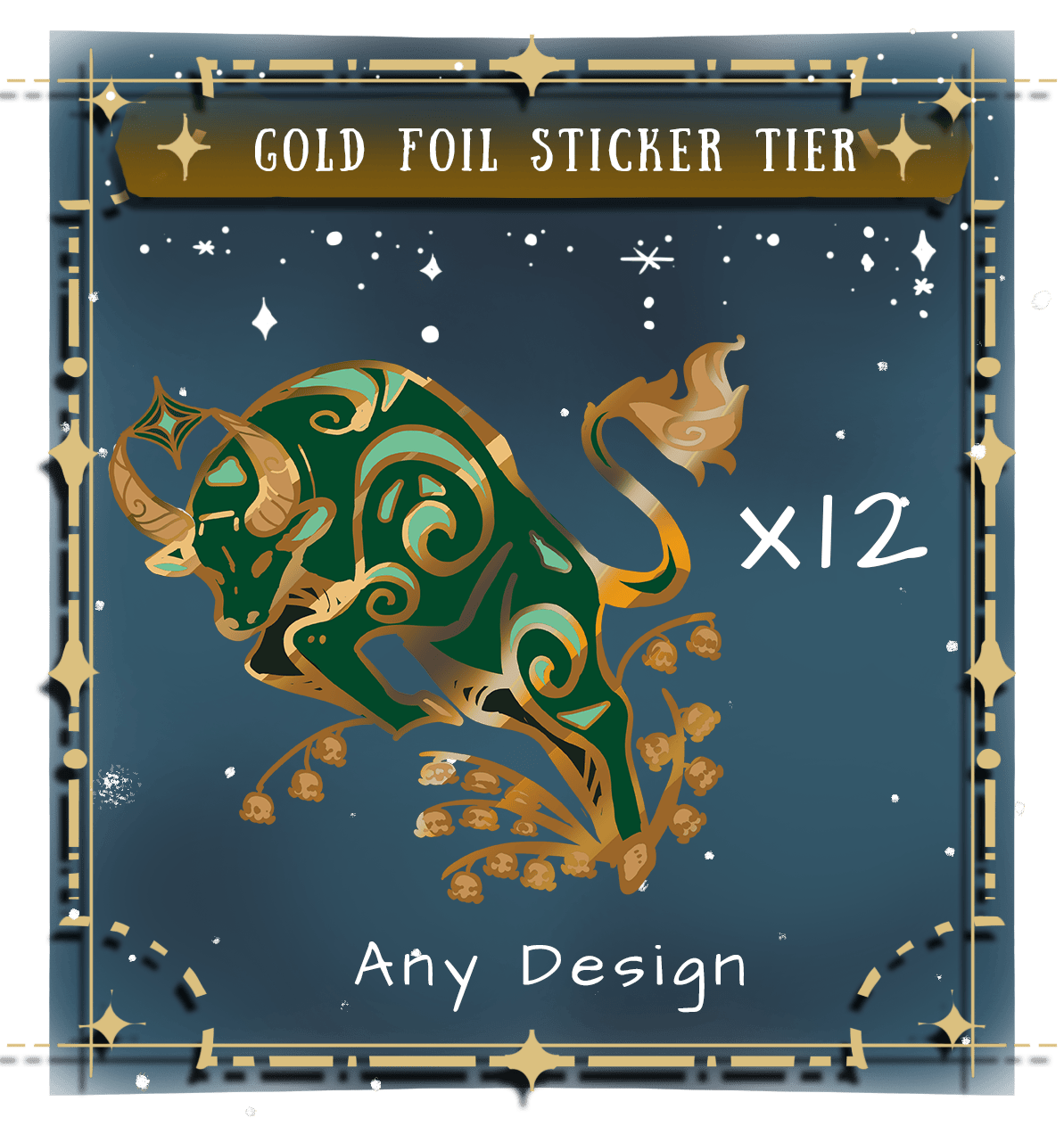 Gold Foil Sticker Tier