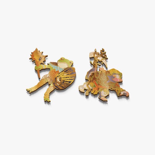 Frog Paladin & Mole Rootseer Pin Set