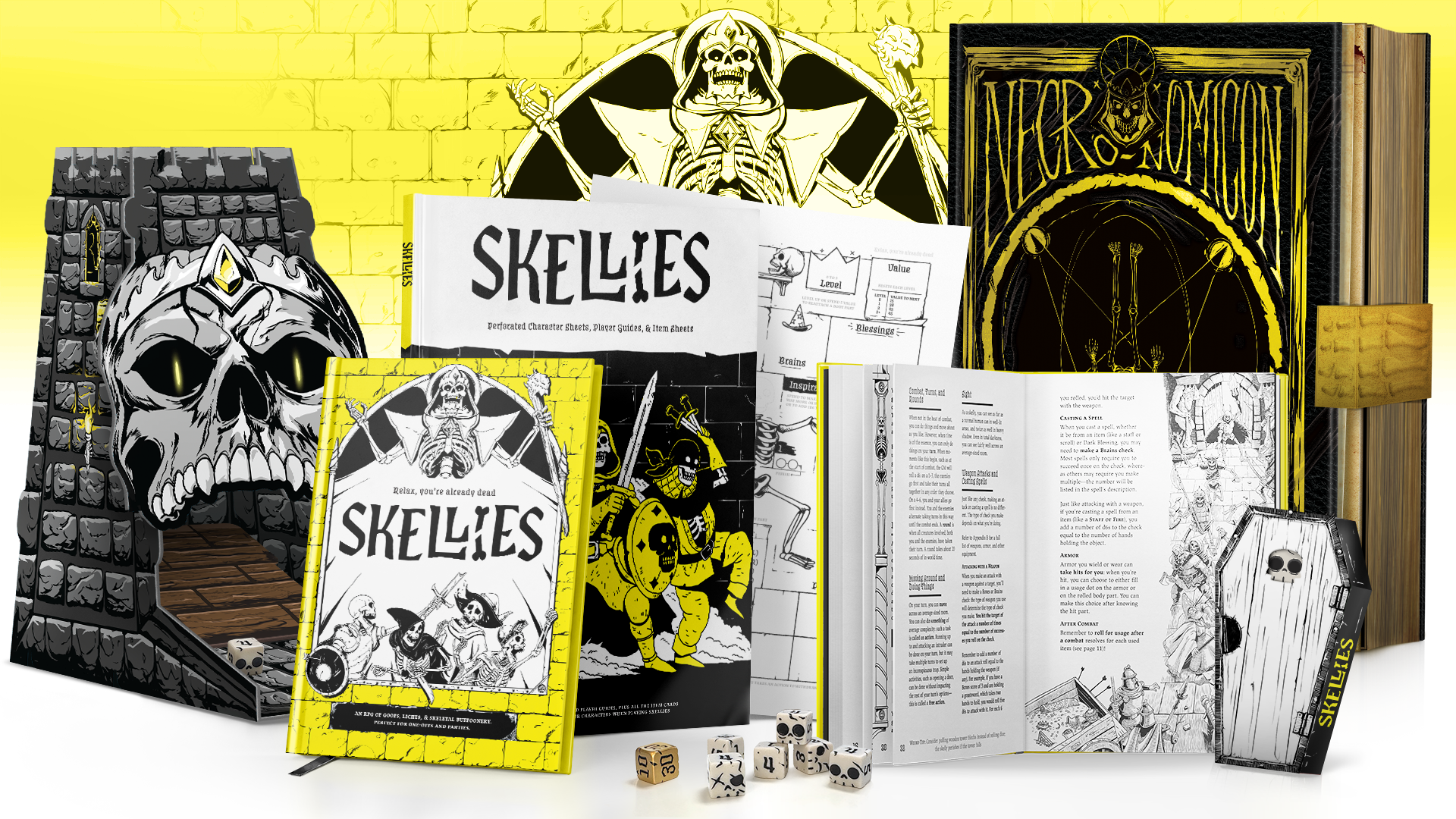 Skellies: an RPG of goofs, liches, and skeletal buffoonery