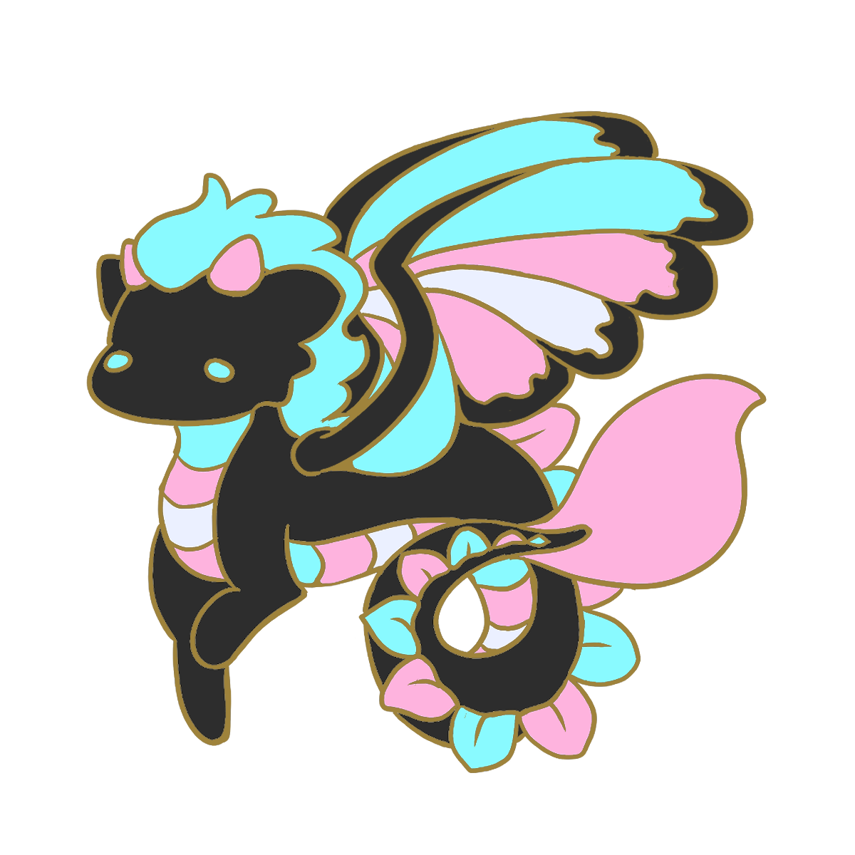 Trans Dragon sticker