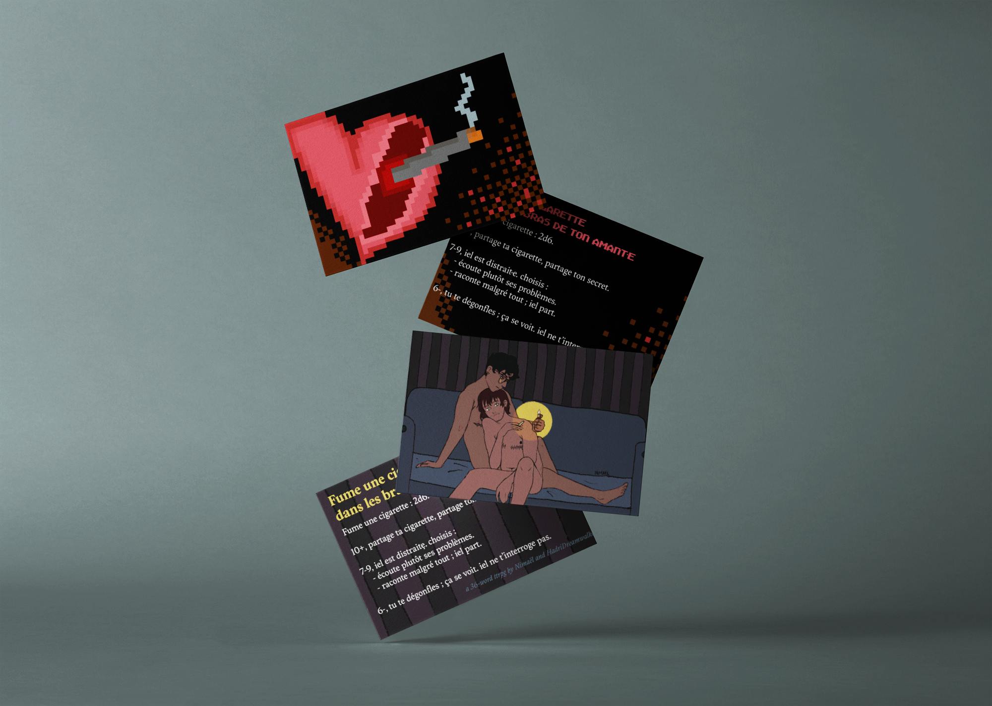 [Physical card] Smoke a cigarette in your lovers's arms [EN/FR]