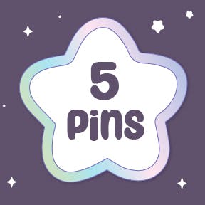 ✦ Five Enamel Pins
