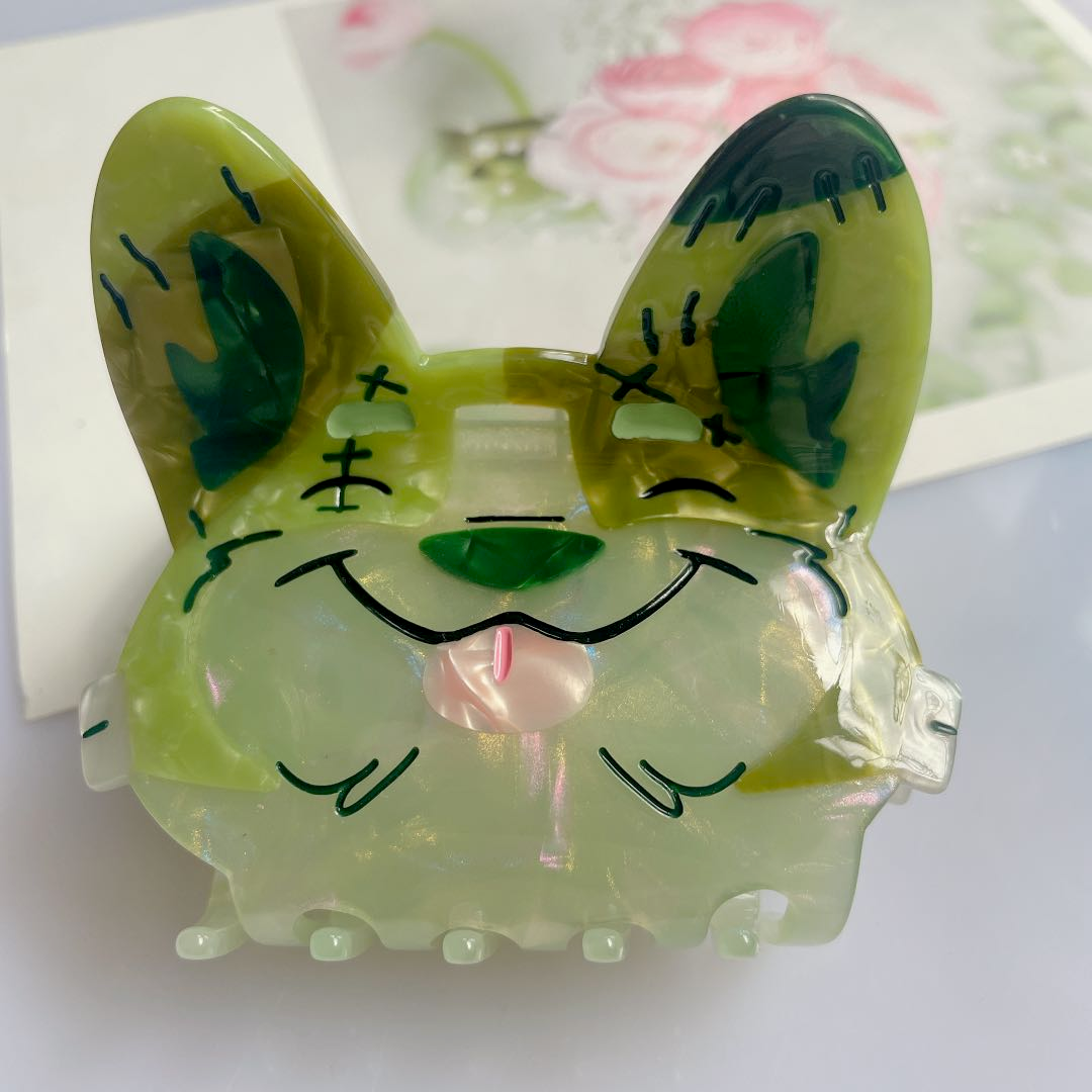 Frankencorgi Hair Claw (Pearl)
