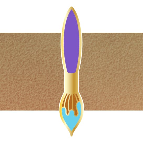 Purple Brush Mini Pin