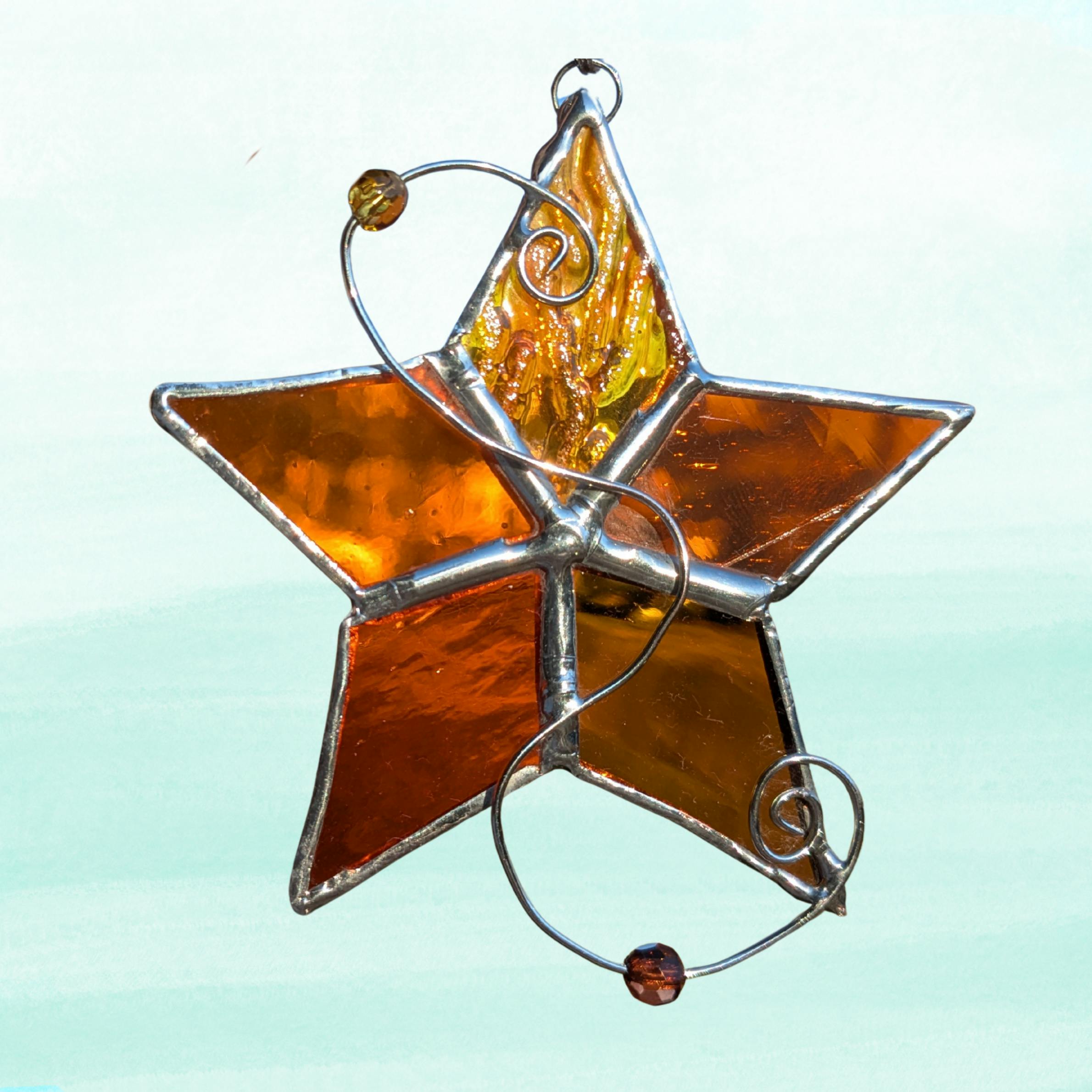 Orange Star Ornament