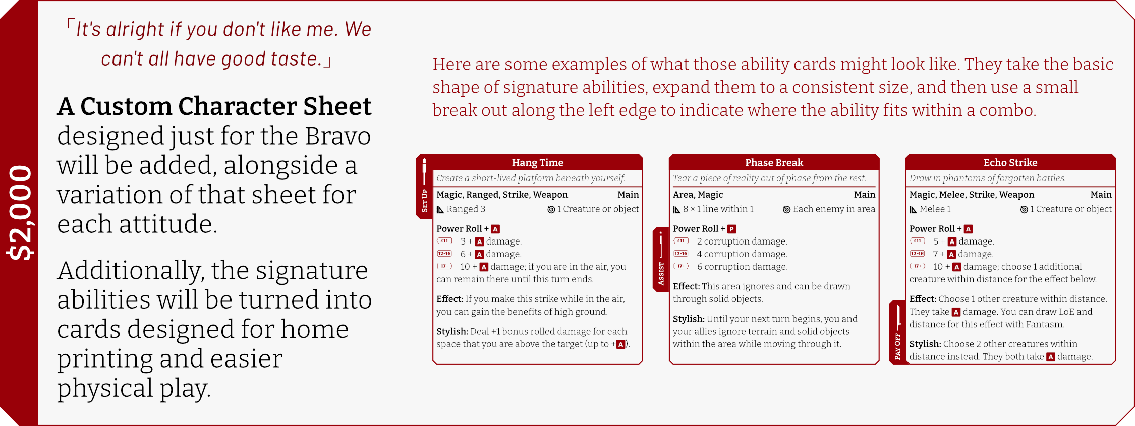 Custom Character Sheet