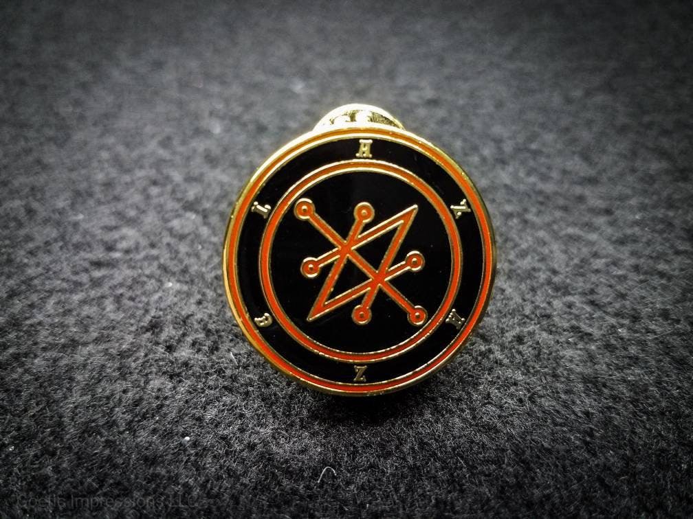 Azazel Sigil Red Enamel Pin