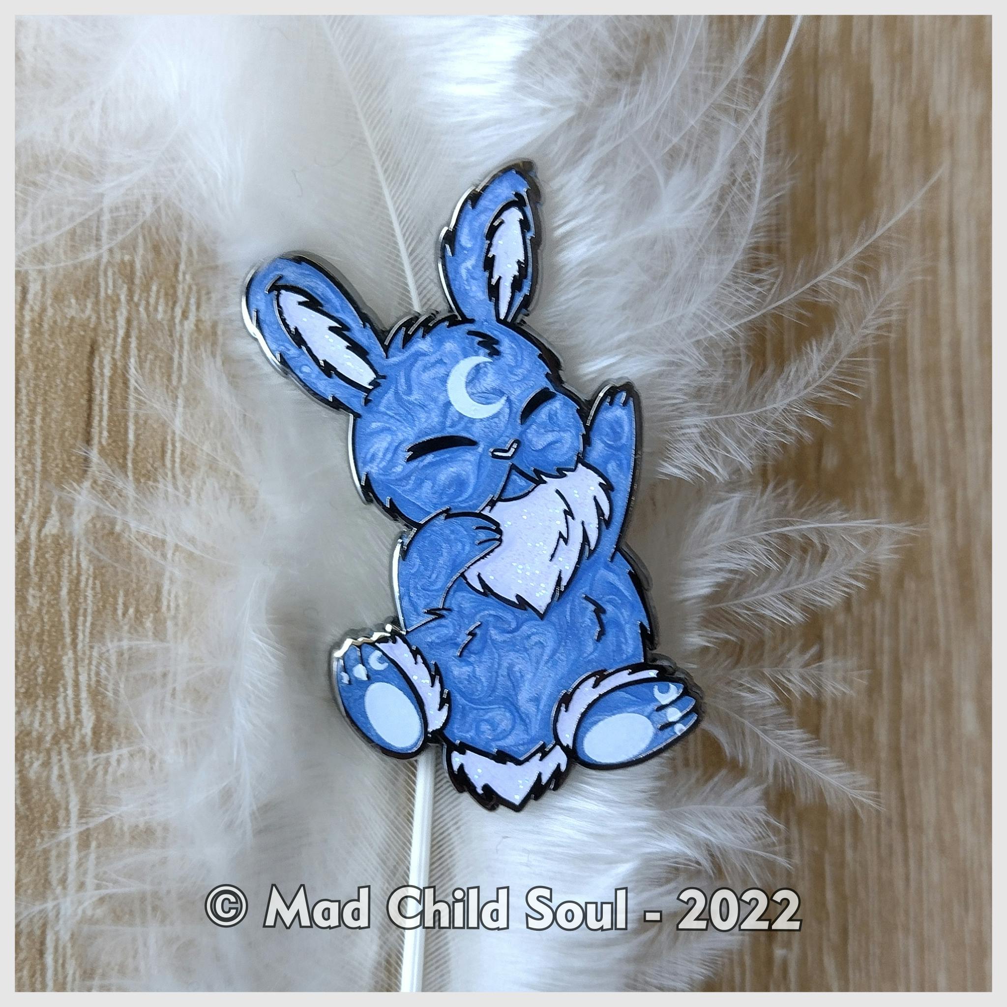1x PIN : Cosmic Bunny - Blue (EL 30)