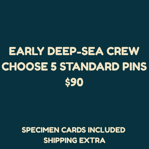 Early Deep-Sea Crew: 5 Pins