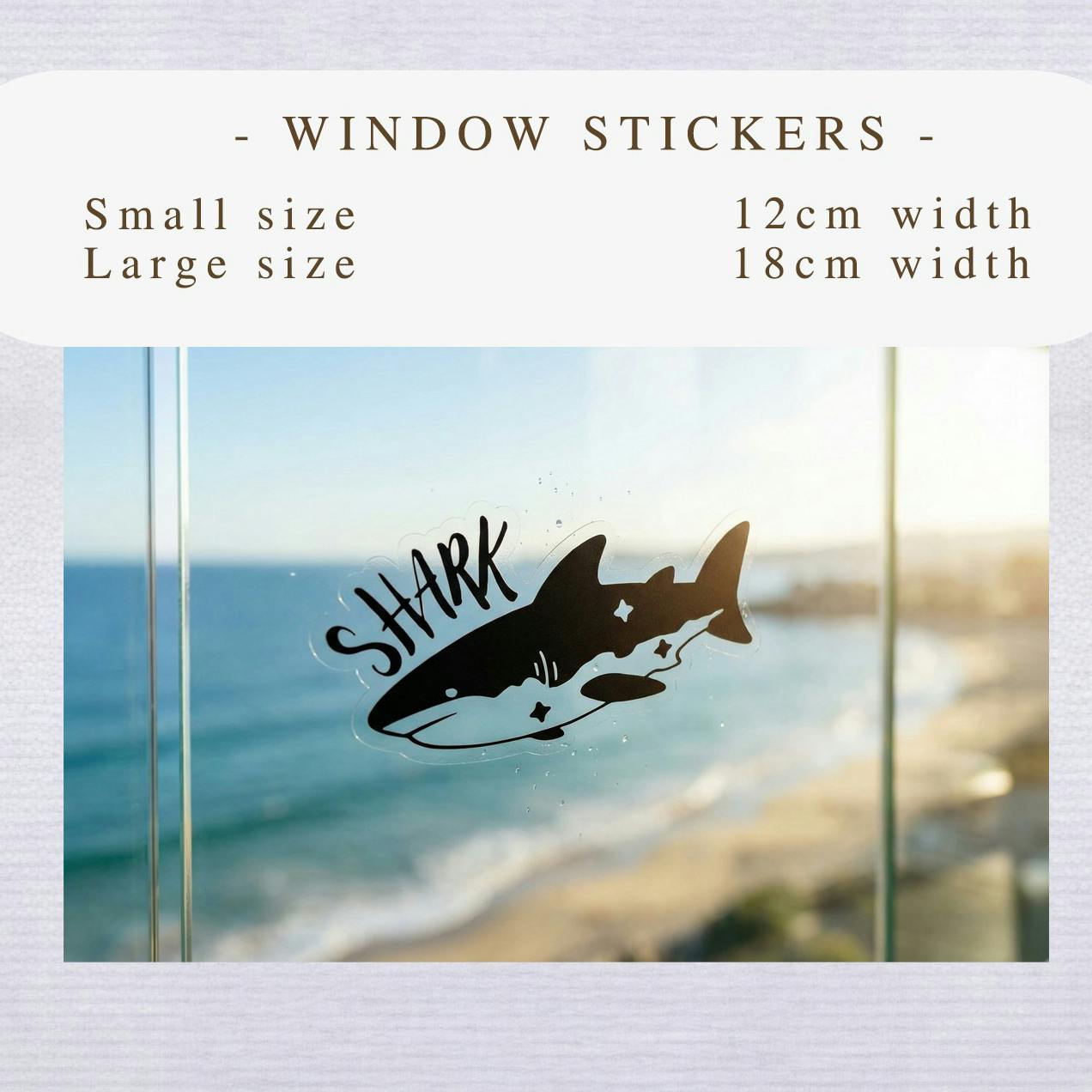 A set of Large window stickers
