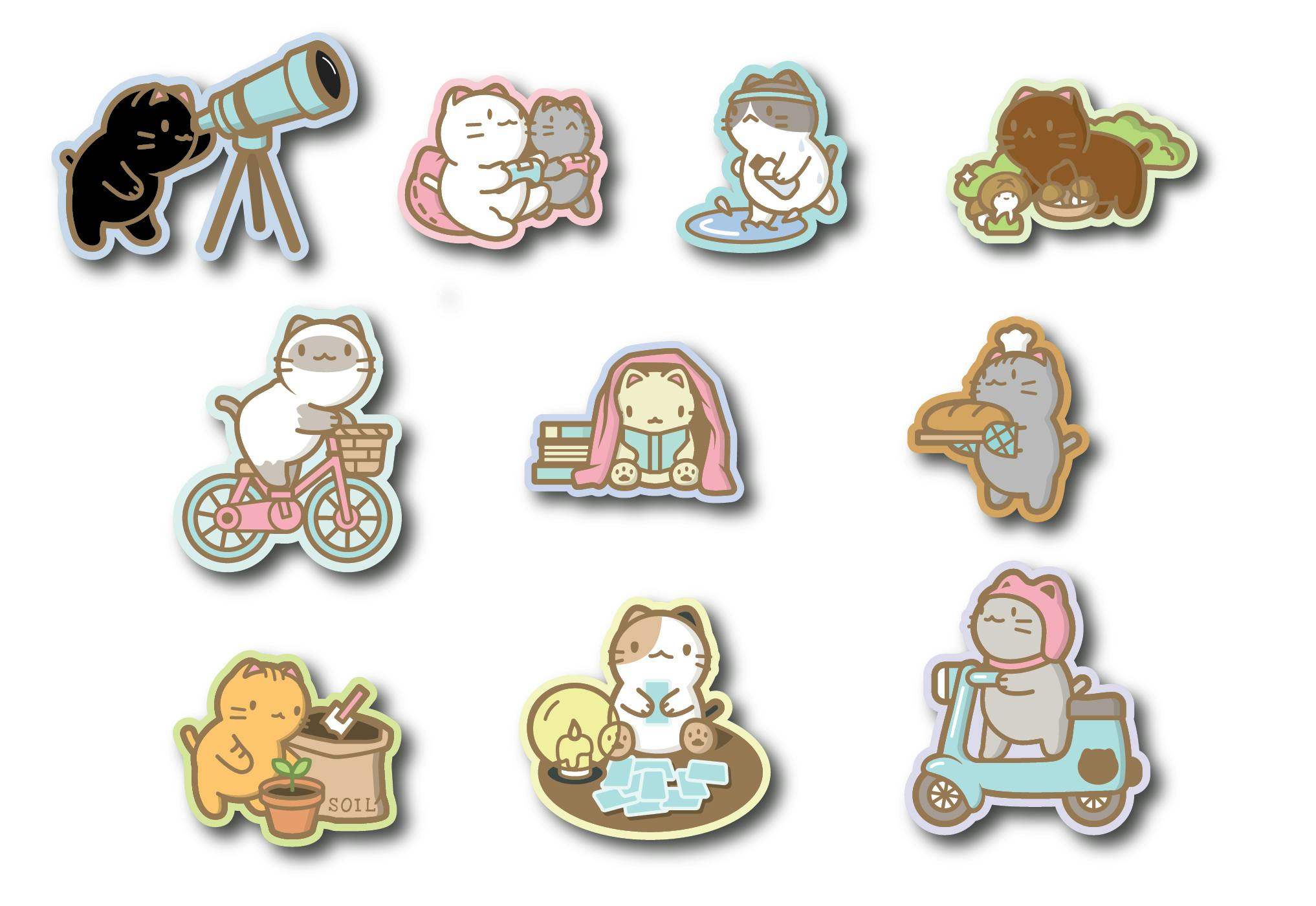 Kitties of Whiskerwood Sticker Pack 
