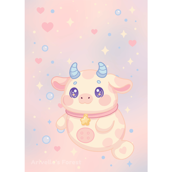 Pastel SeaCow 5x7 Print