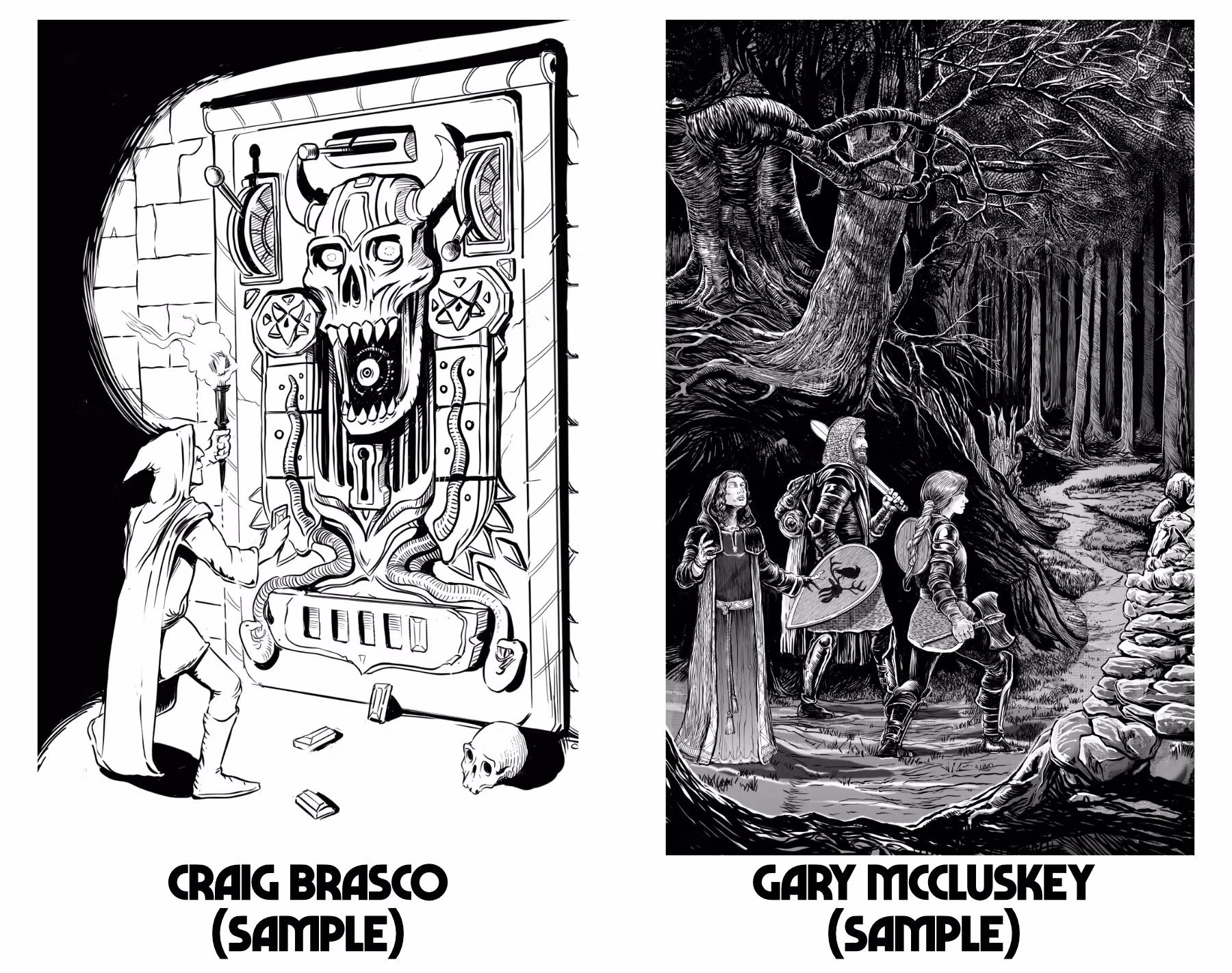  Art samples by Craig Brasco and Gary McCluskey