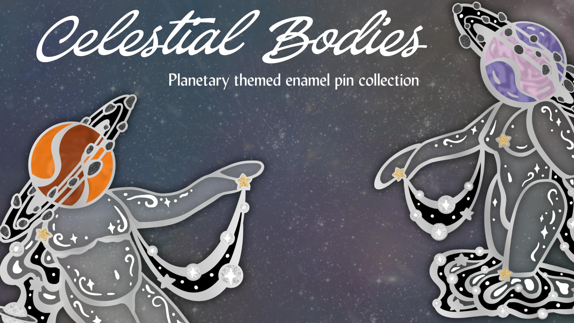 Celestial Bodies | Planetary People Enamel Pin Series