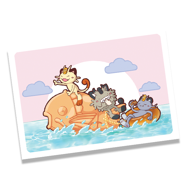Taiyaki cats mini print