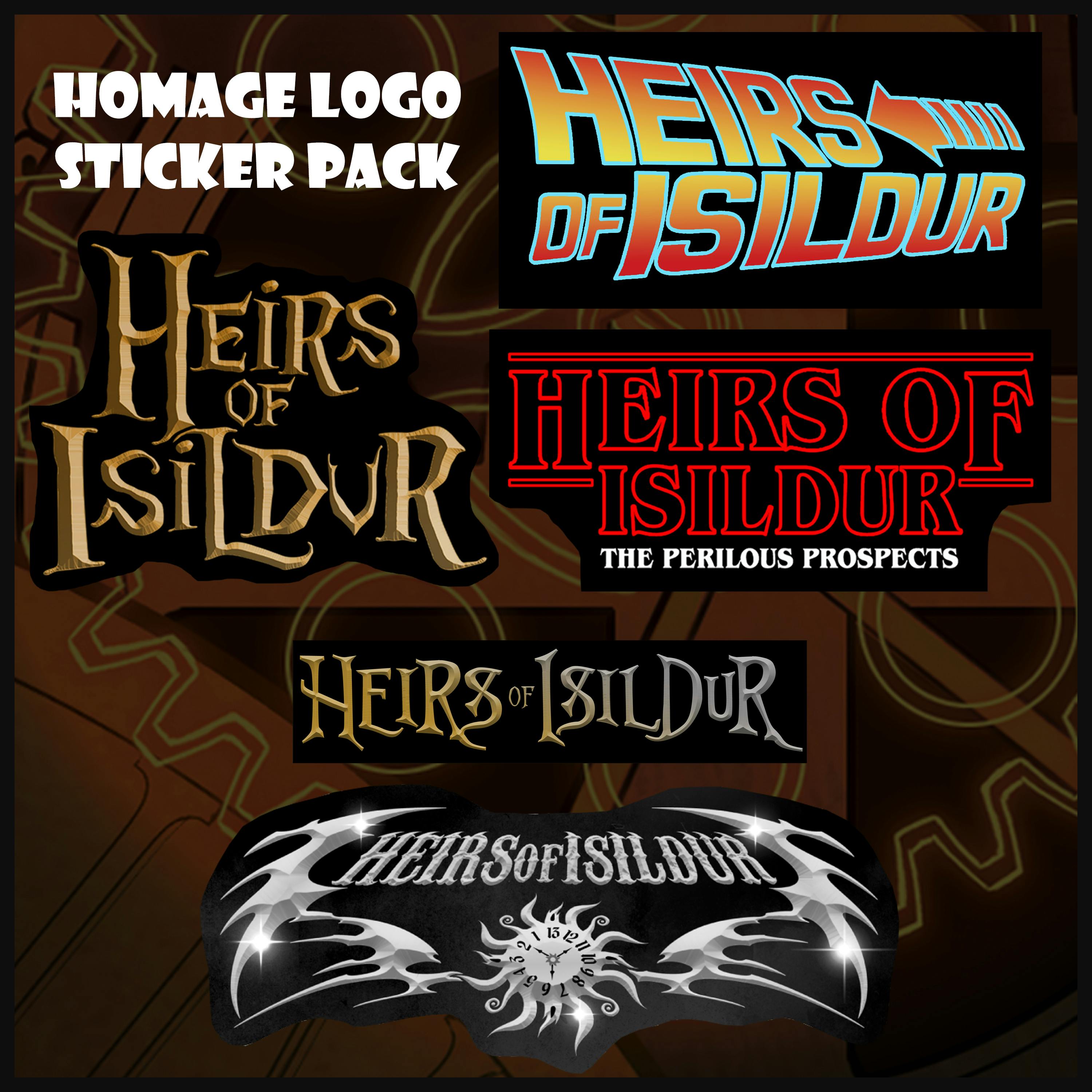 STICKERS: Heirs of Isildur (Homage Logo 5 pack)