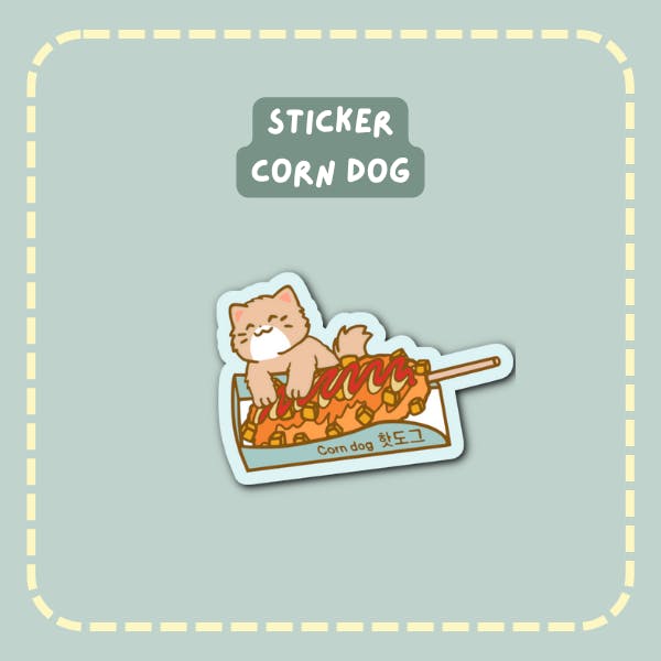 One sticker Corn Dog