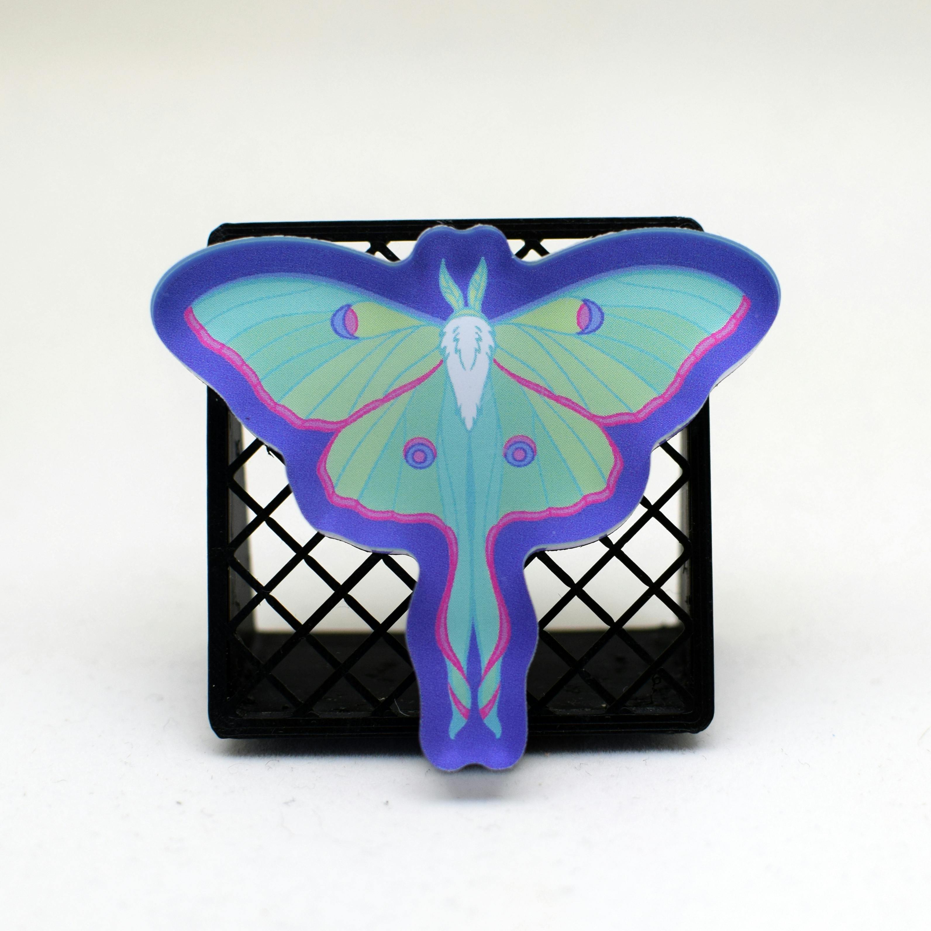 Luna Moth Thick Acrylic Magnet	
