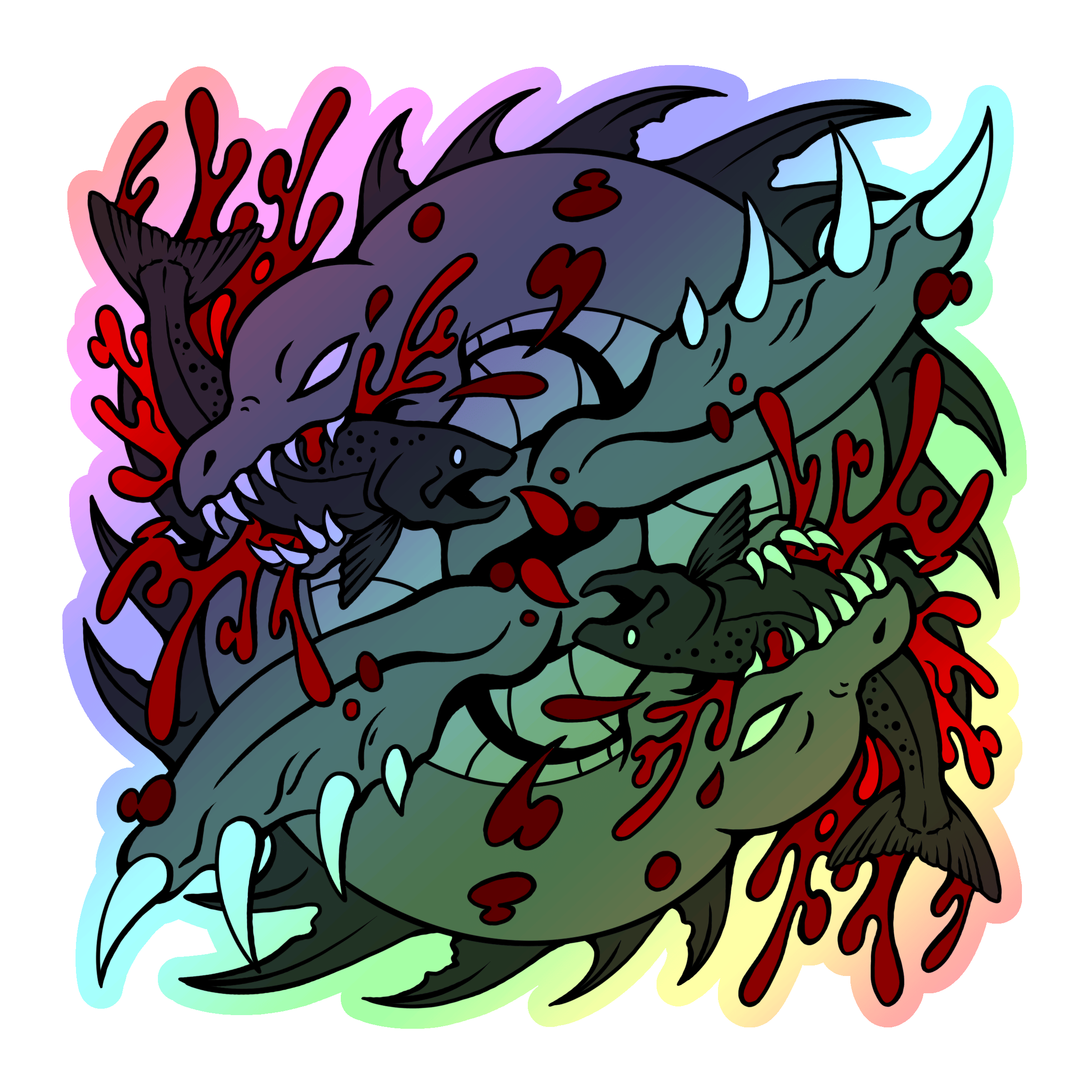 Loch Ness Monster Holographic Sticker 