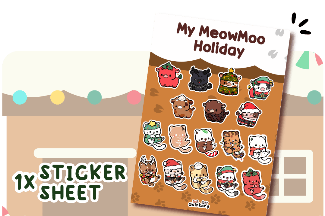 1 Sticker Sheet 🐱🐮