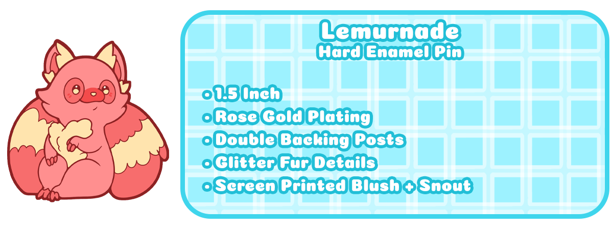 Lemurnade Enamel Pin