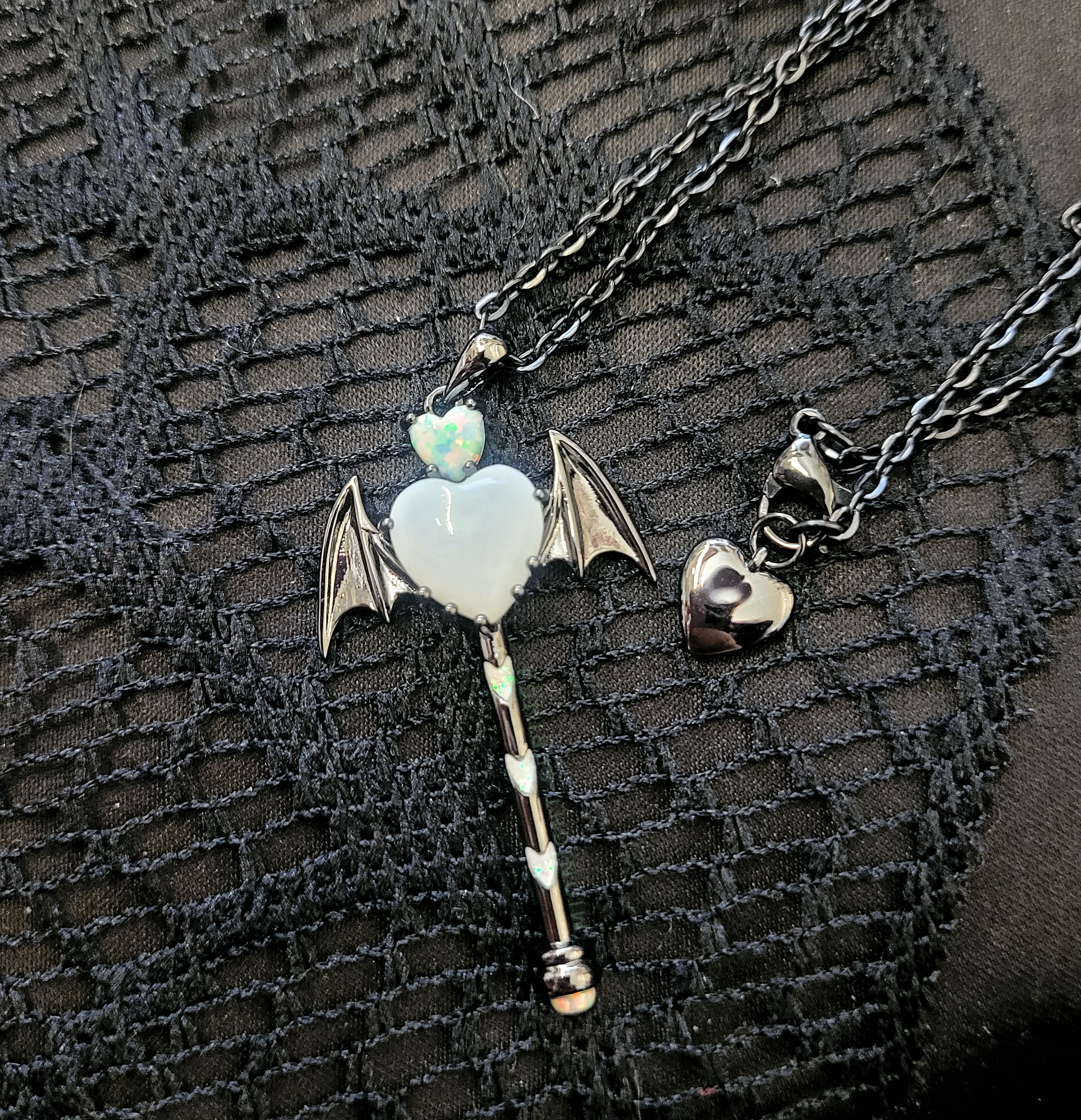 Opalite Bat Wing Pendant