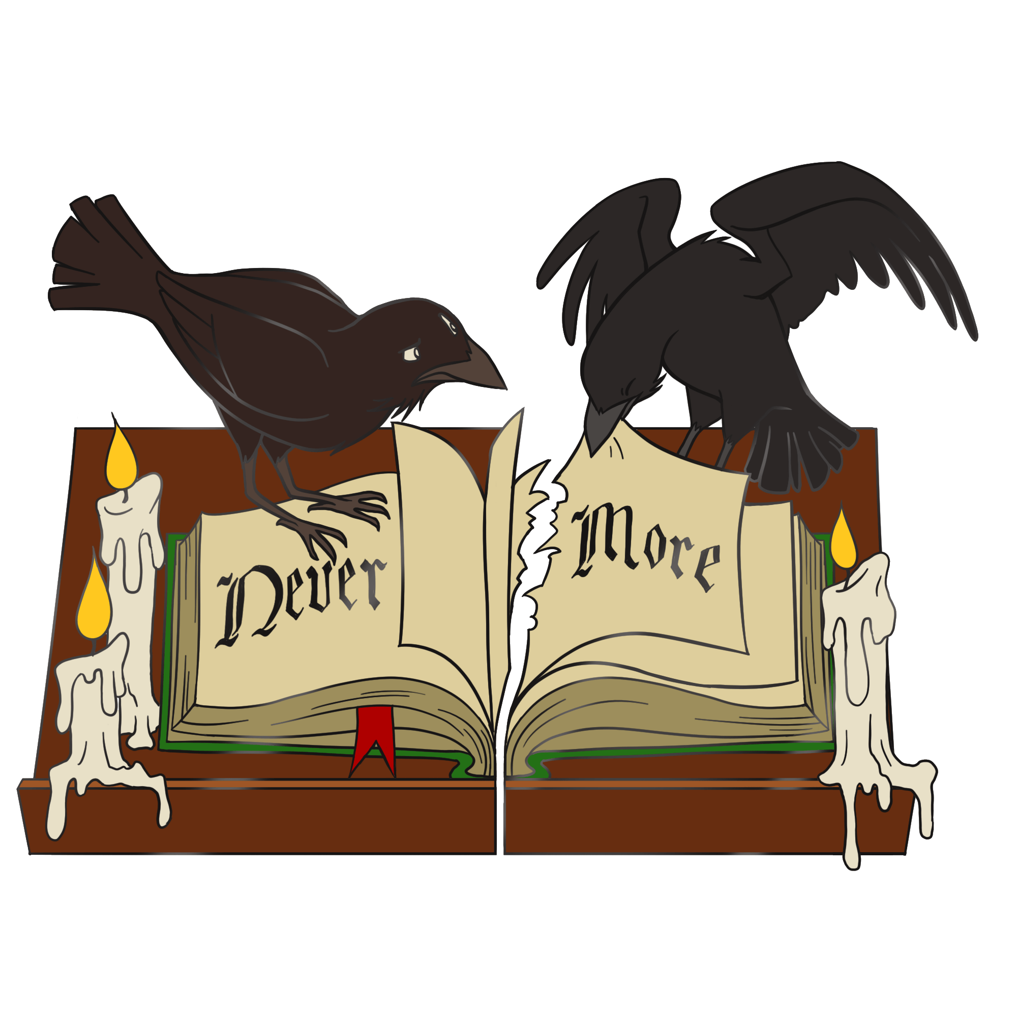 Nevermore Ravens Pins or Stickers