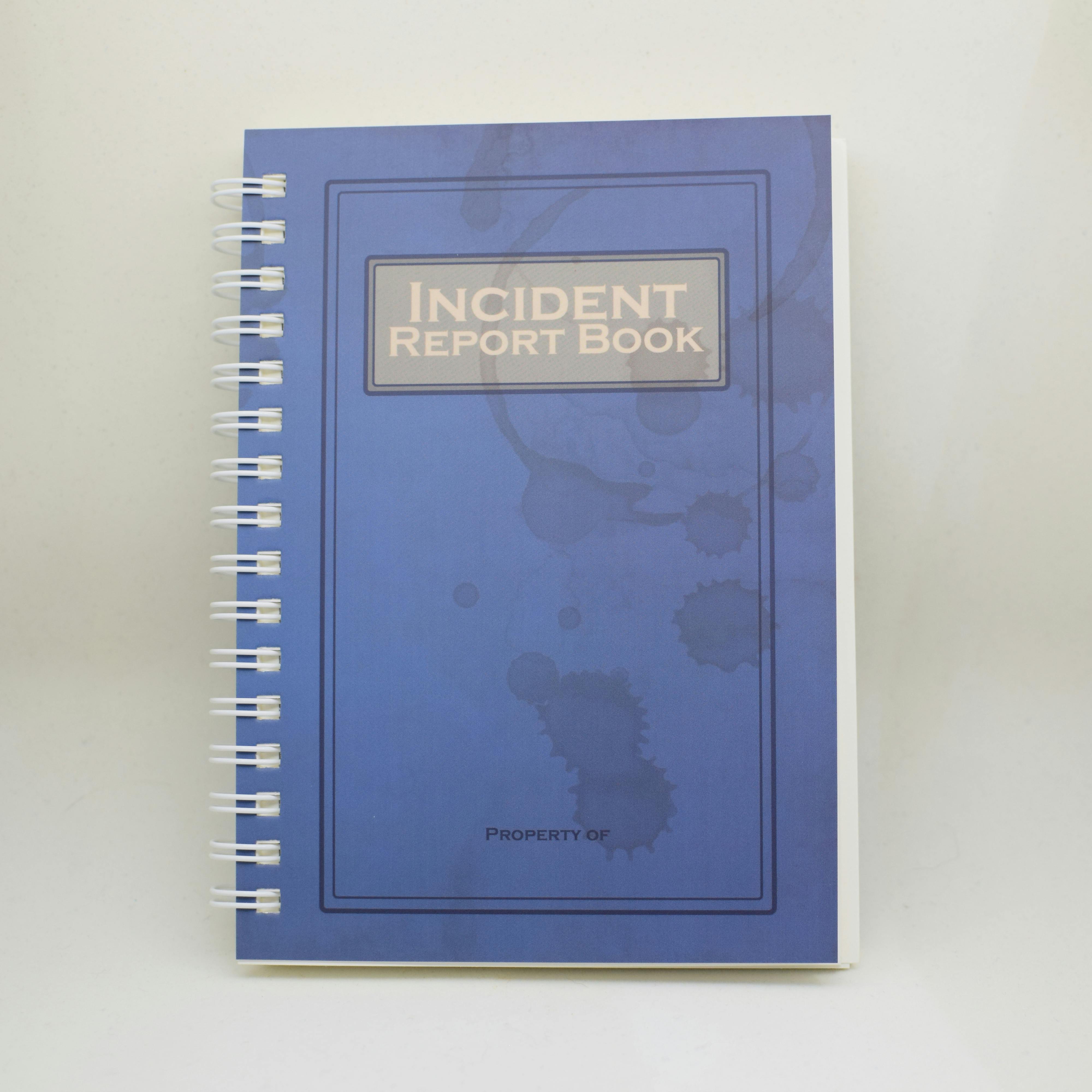 Incident Report Notebook Blue	