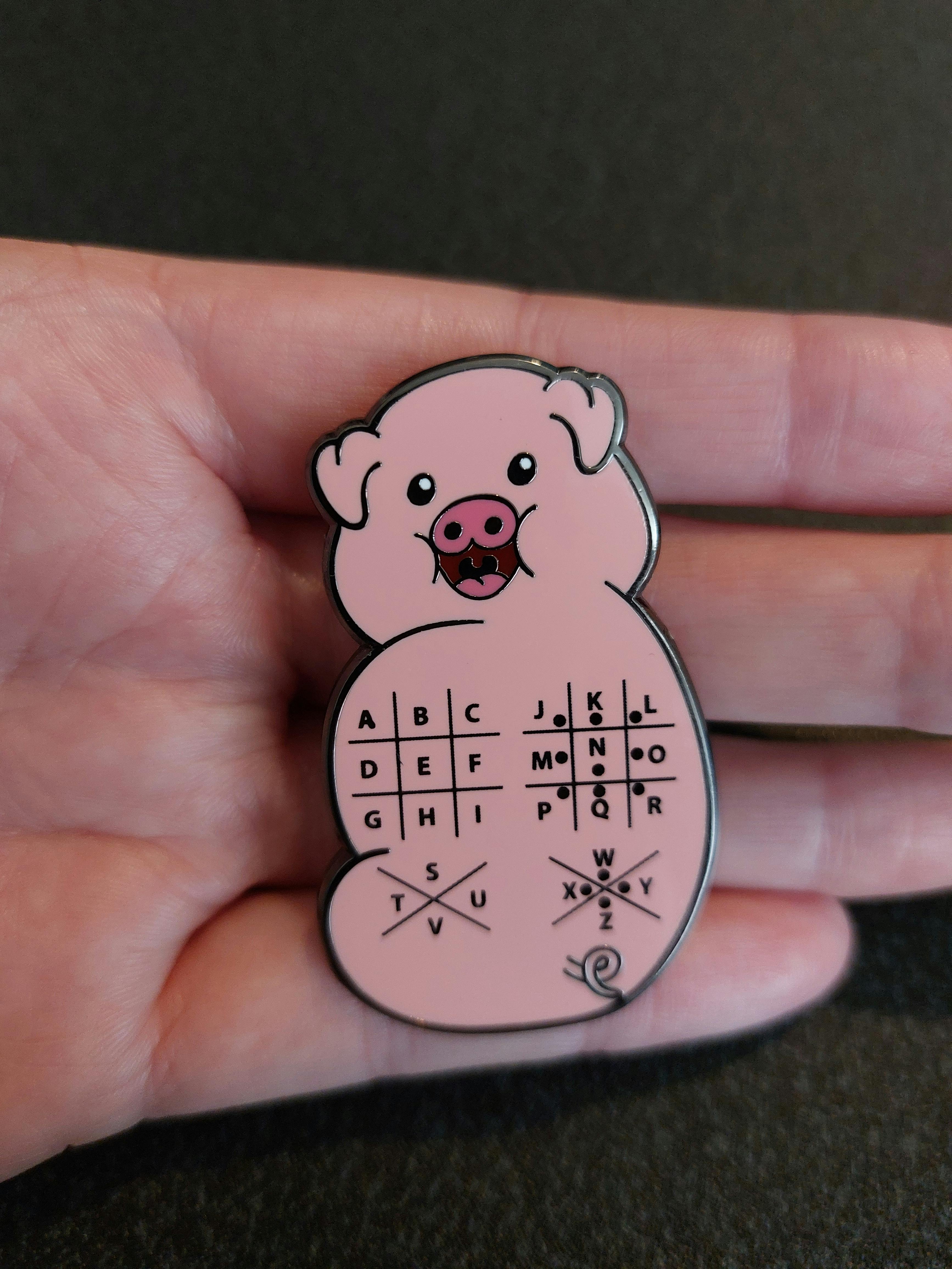 Pig Pen Cipher Enamel Pin