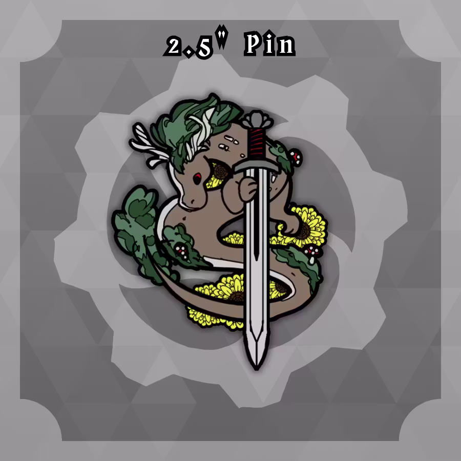 Blades Beasts and Blooms: 2.5in Norse Pin
