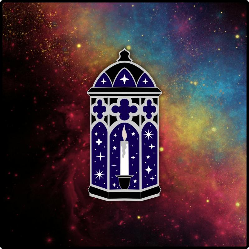 Domed Lantern Blue Variant Pin