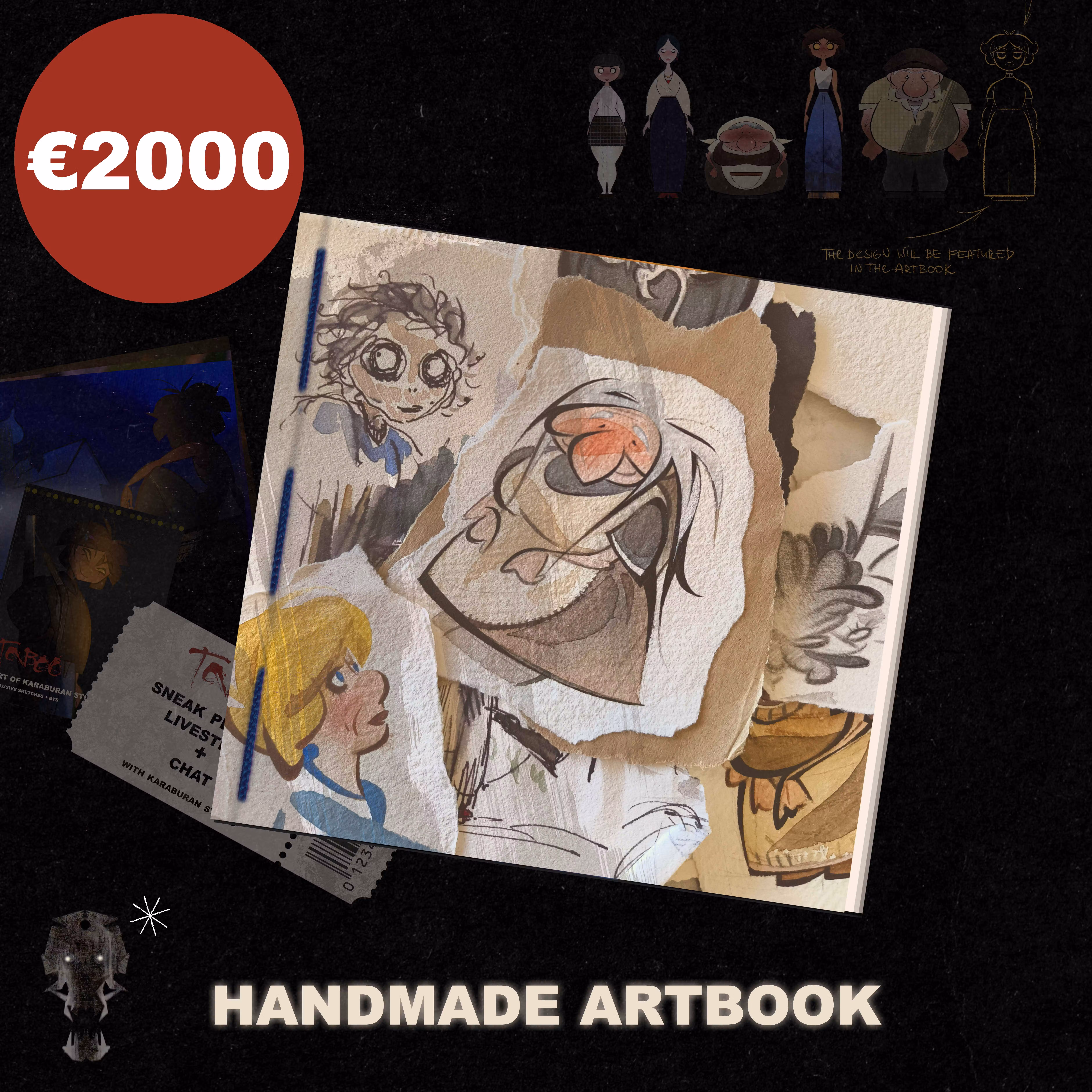Handcrafted ARTBOOK with OG Art + Cameo, ANIMATED