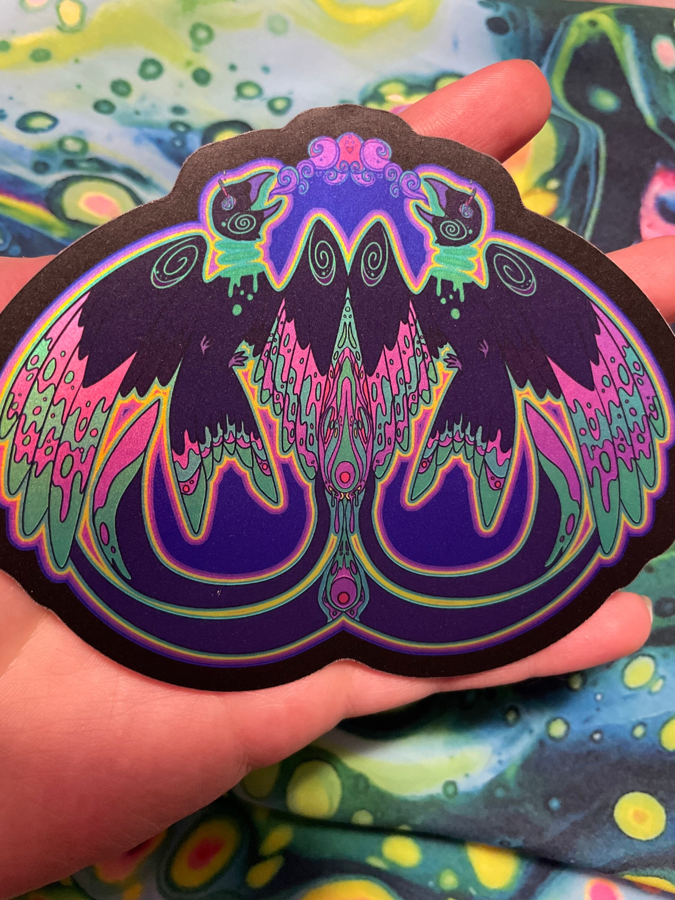 Iridescent nightjar sticker
