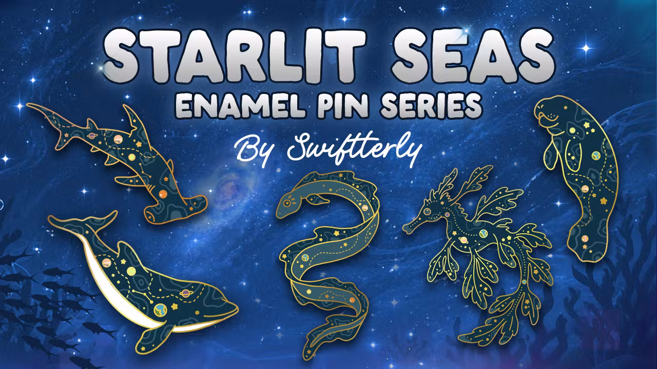 Starlit Seas Enamel Pin Series