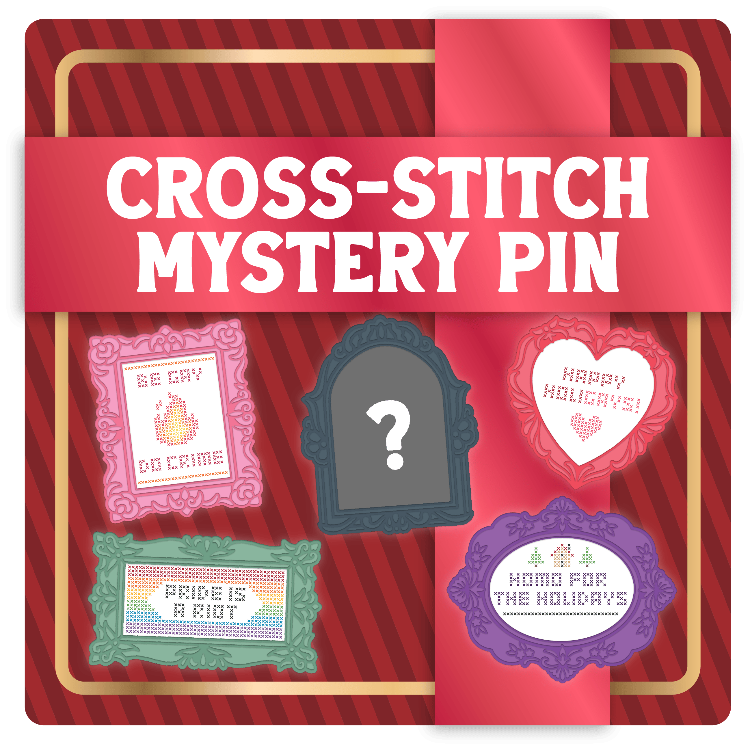 Cross-Stitch Mystery Pin