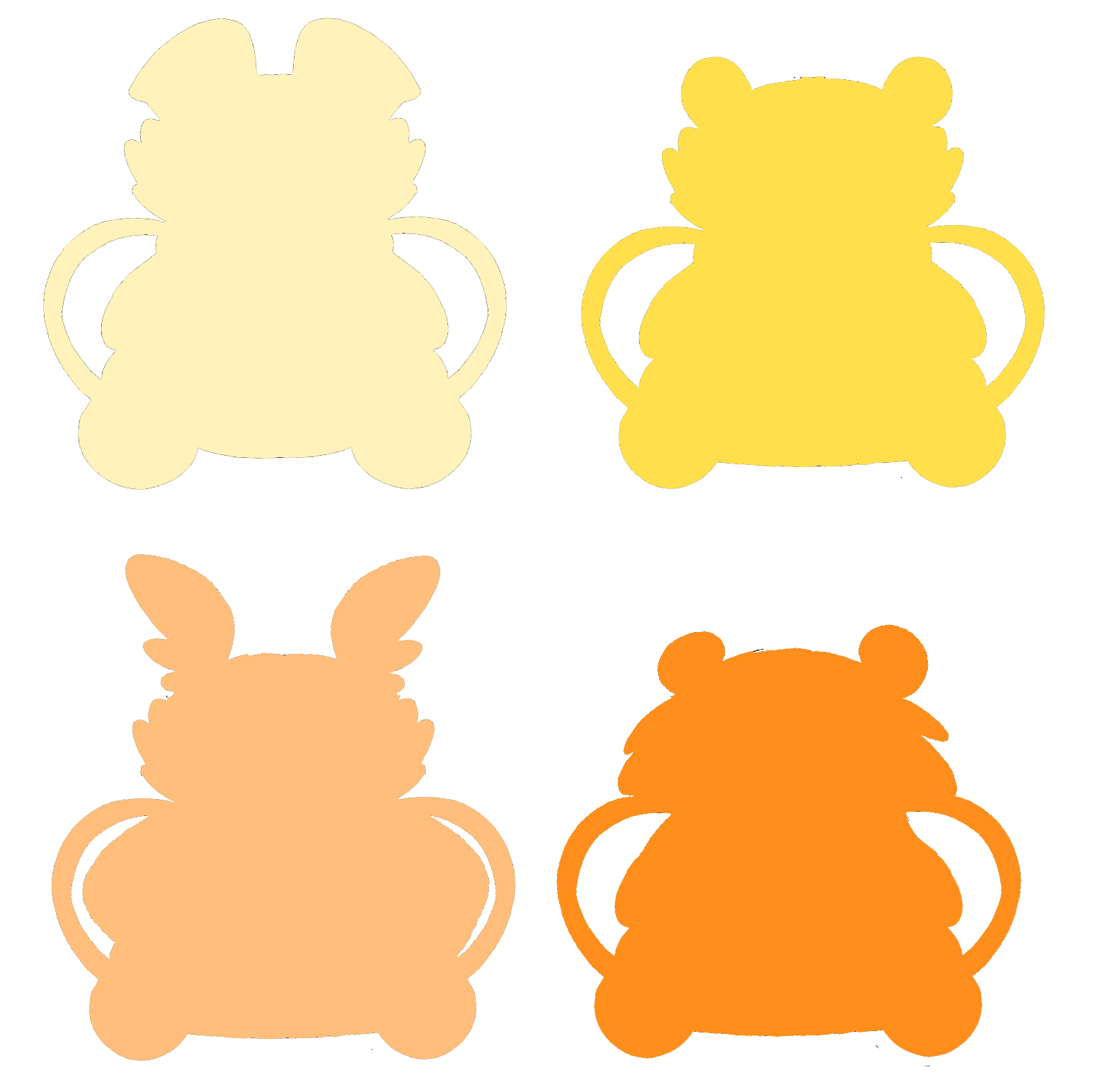 Four Snug-Alongs Plush Backpacks!