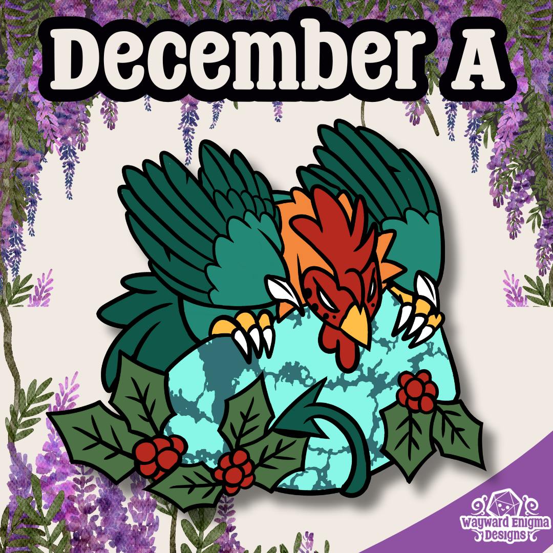 December A - Birthstone Beast Enamel Pins