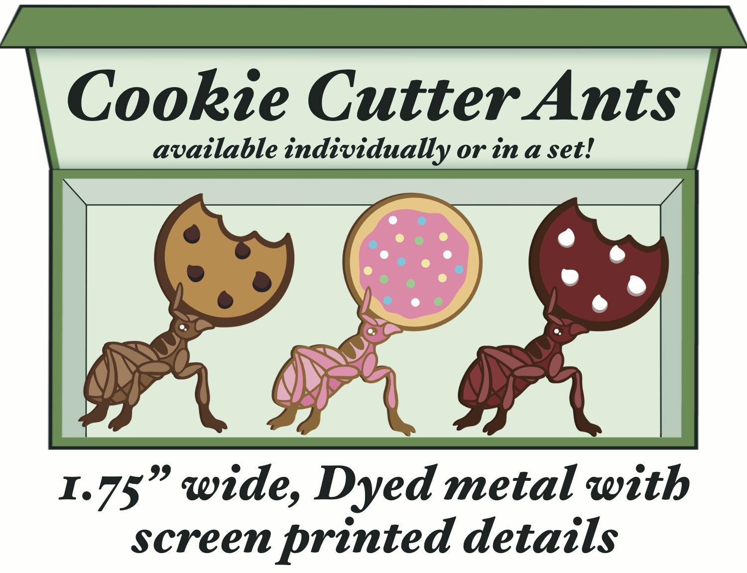 Cookie Cutter Ant Pin Set