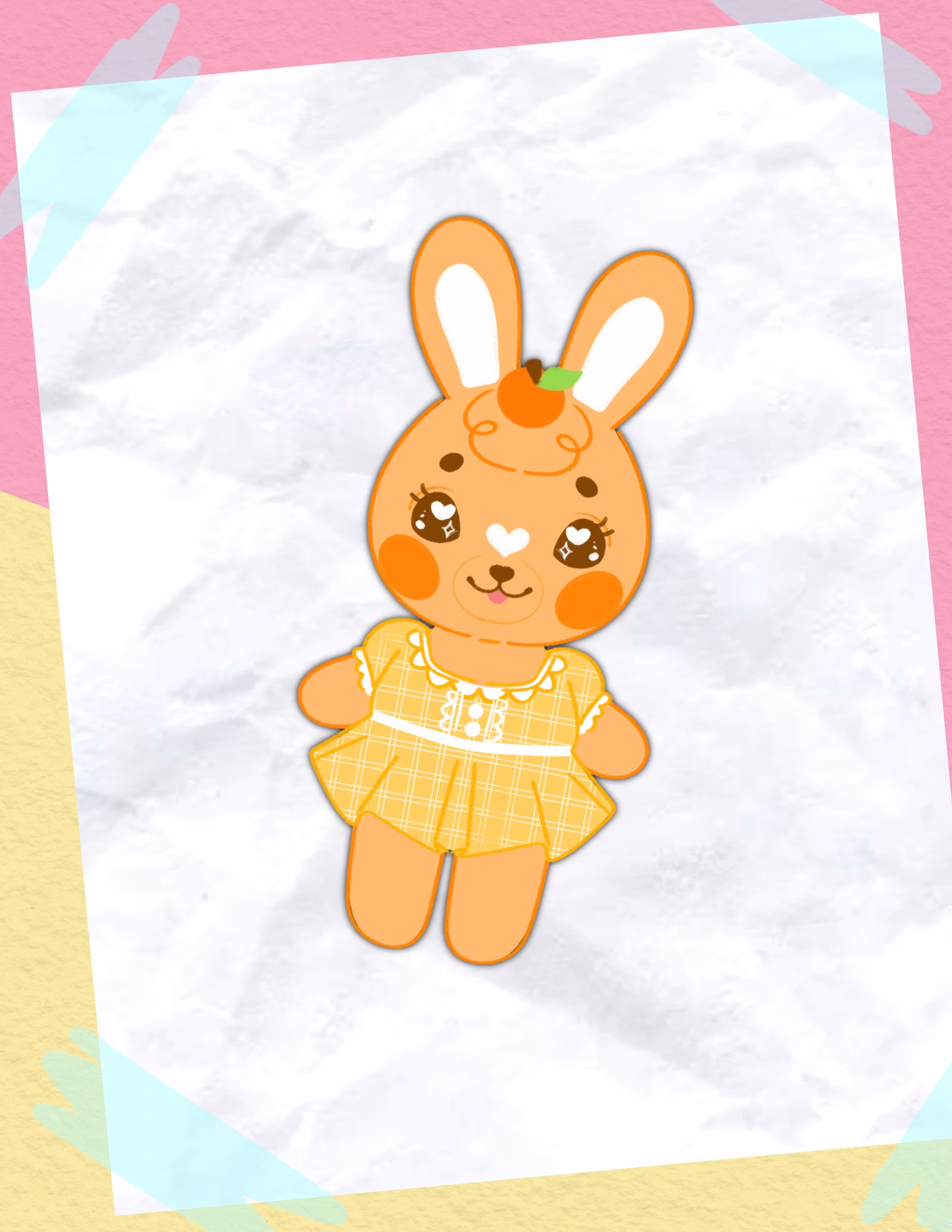 Holographic Jumbo Tangerabbit Sticker