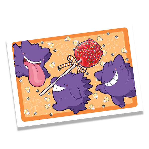 Candy apple ghosts mini print